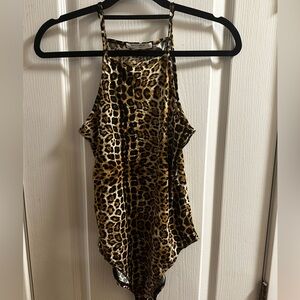 Mangopop Leopard Print Bodysuit | Size XL | Like New